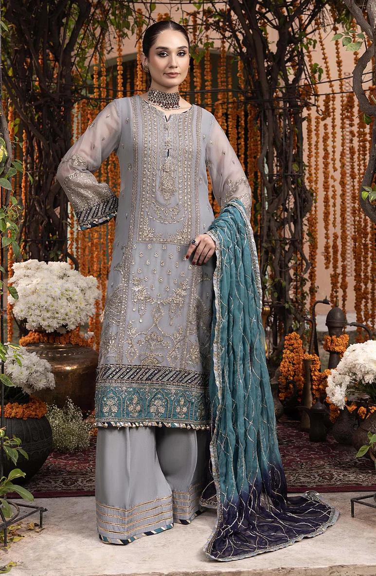 ✨ Adan Libas RANG-E-MEHFIL 005 | Heavy Embroidered Chiffon 3-Piece Suit ✨