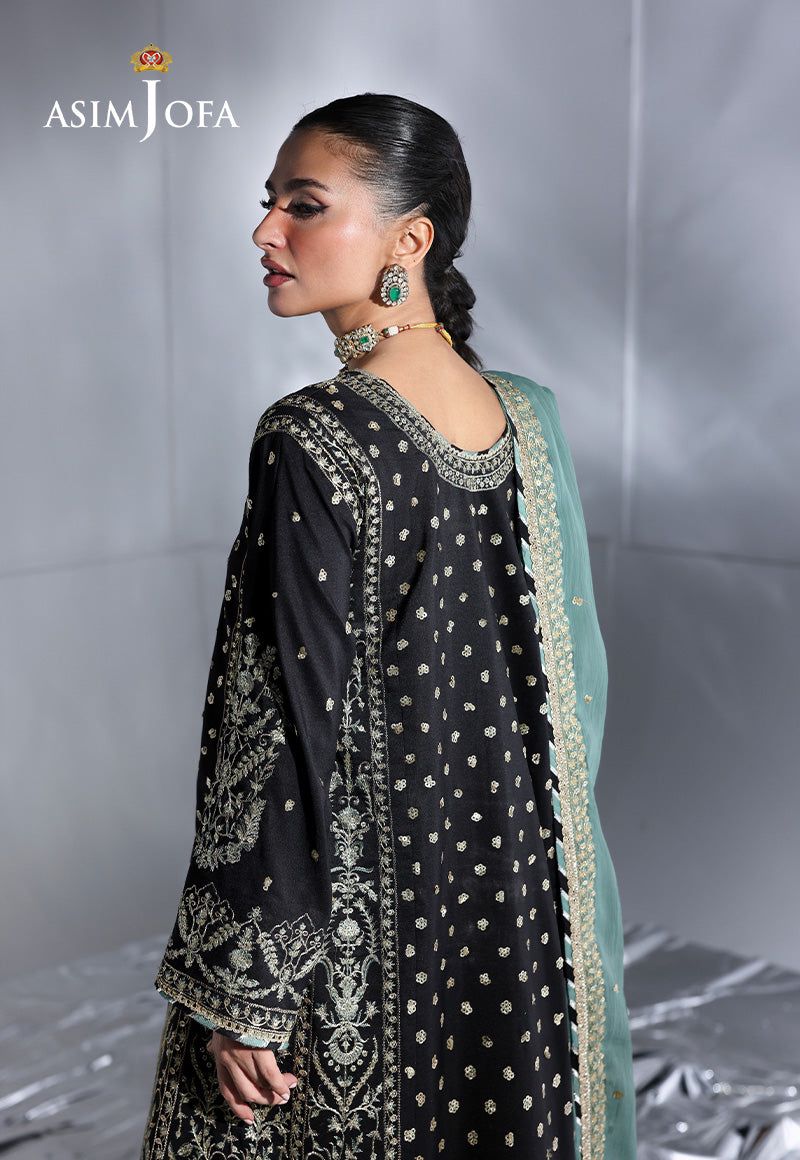 Asim Jofa Luxury Chiffon – AJUEV-13 Black 3Pc