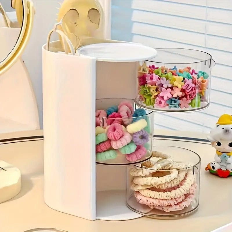 Clear Rotating Organizer for Scrunchies, Clips & Jewelry

