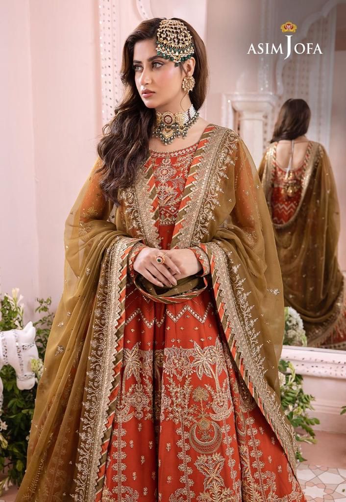 Exclusive Asim Jofa MD 1438 Heavy Embroidered Chiffon Suit