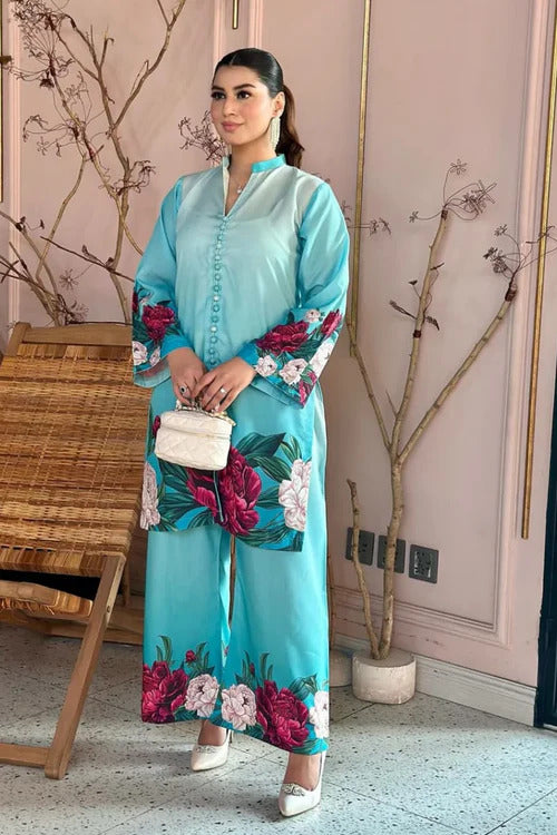 Floral Digital Print Premium Silk