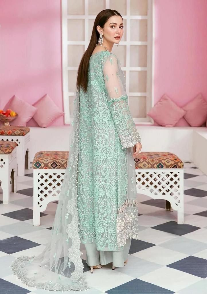 Luxury Ready-to-Wear Organza Bridal Suit by Elaaf – Hand Embroidered Perfection

