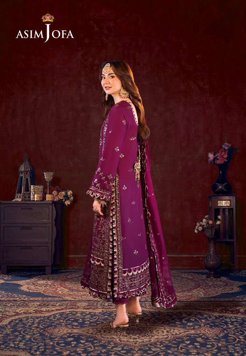 Premium Asim Jofa Unstitched Chiffon 3Pc with Dupatta