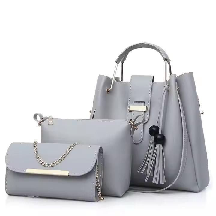 Restocked! Trending 3PC Leather Bag Set – Compact & Chic

