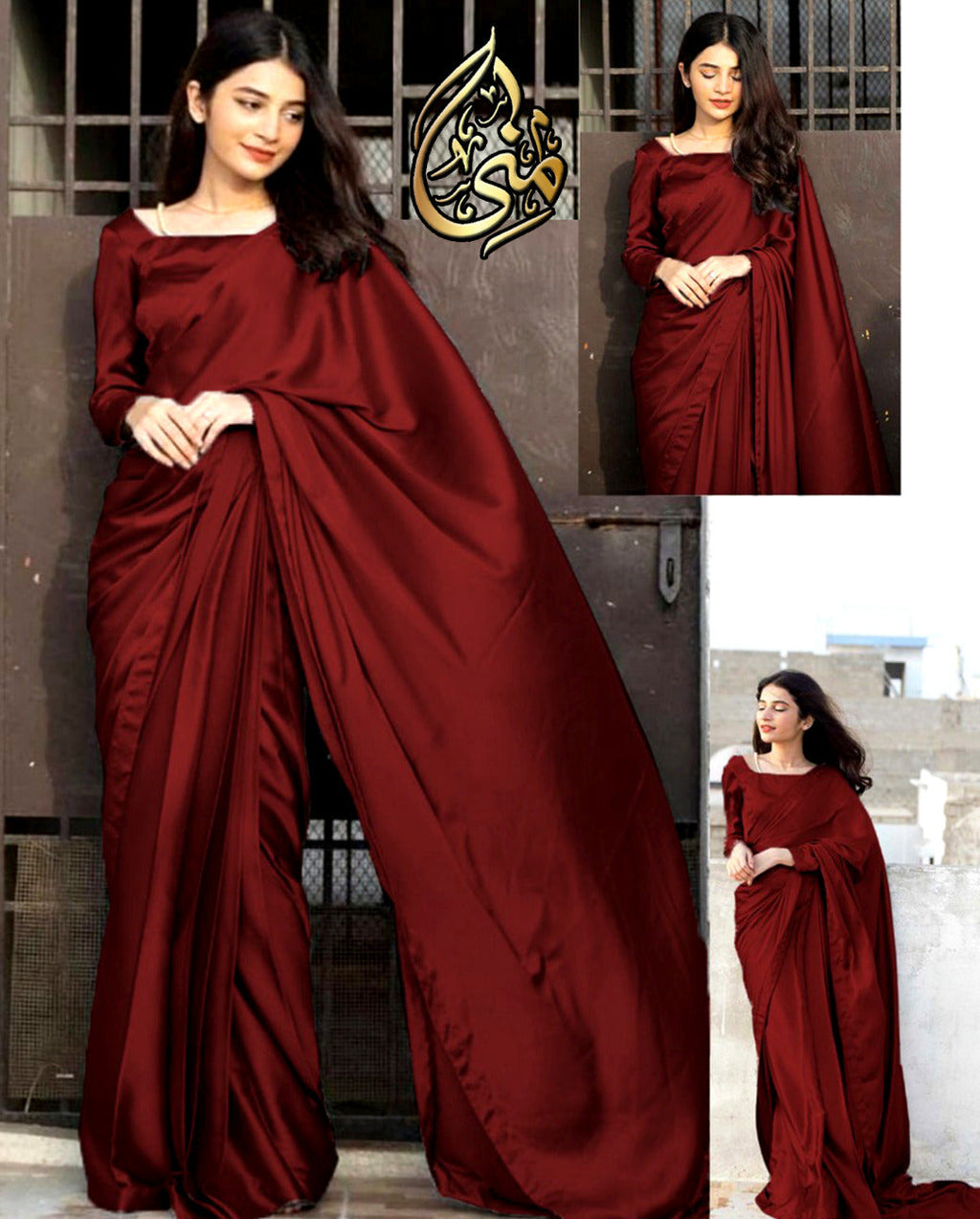 Silk saree❤️ (Blouse , petticoat & 7 yards stiched saree )