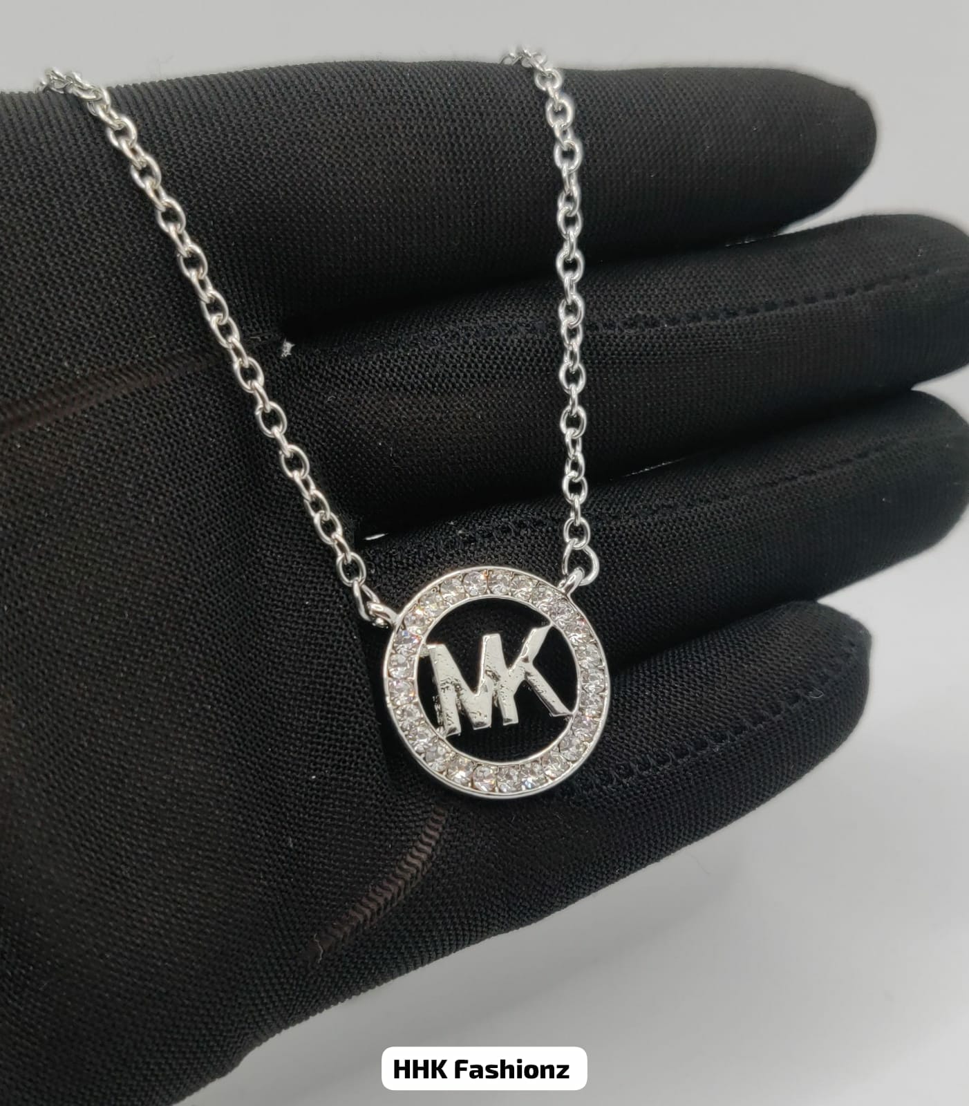 Stylish MK Locket Chain for Women – Gold & Silver