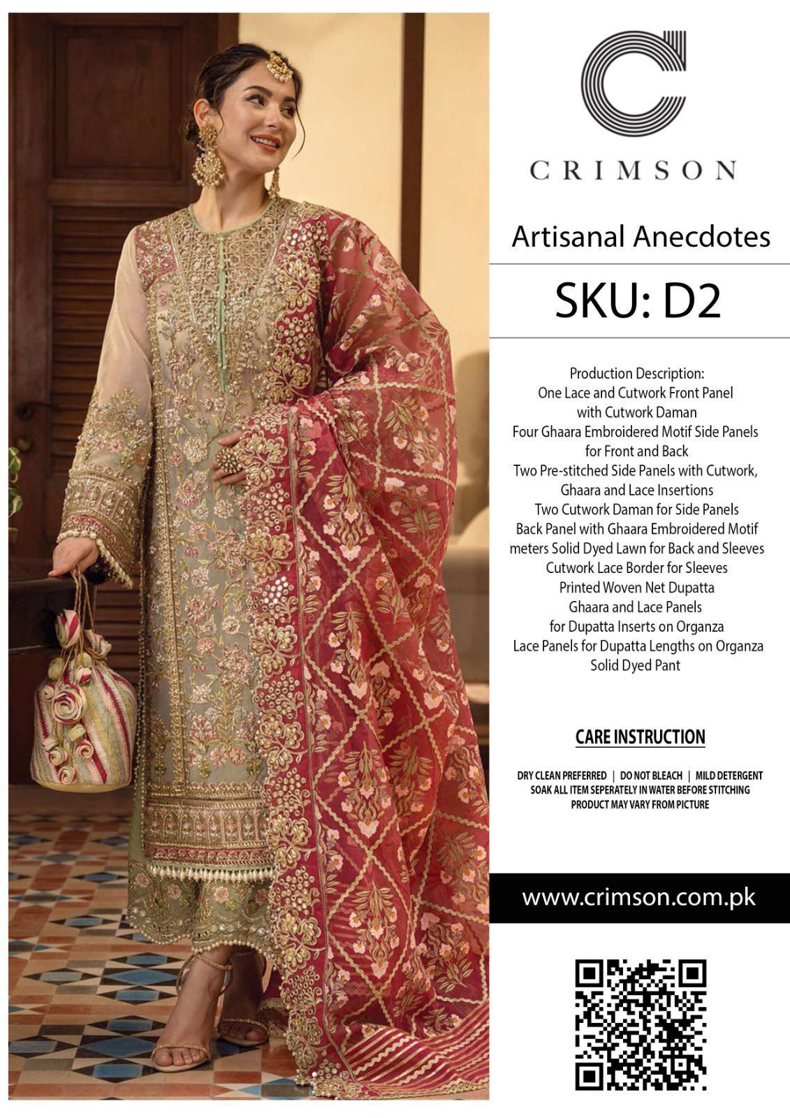 Unstitched Luxury: CRIMSON Organza Suit with Satin Silk Trouser

