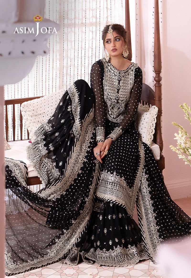 Wedding & Festive Wear | Asim Jofa Chandani Heavy Embroidered Chiffon