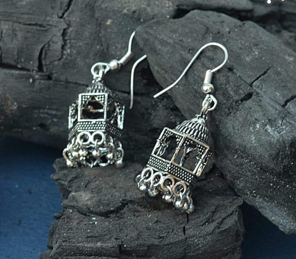Silver jhumkas